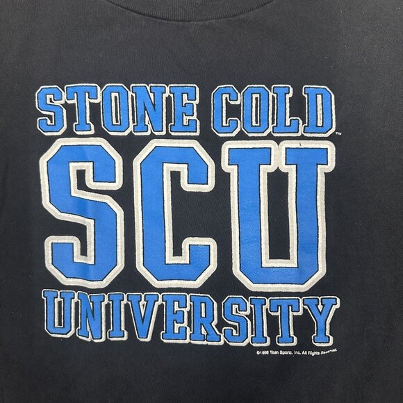 Vintage 1998 STONE COLD Steve Austin Stone Cold University WWF T-Shirt Size XXL - Picture 2 of 7